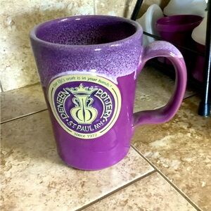 Deneen Pottery Purple with Plum/White Retro Logo Mug